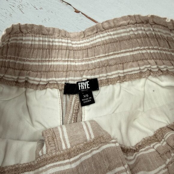 NWT FRYE Linen Striped Wide Leg Pant XS - Picture 8 of 9